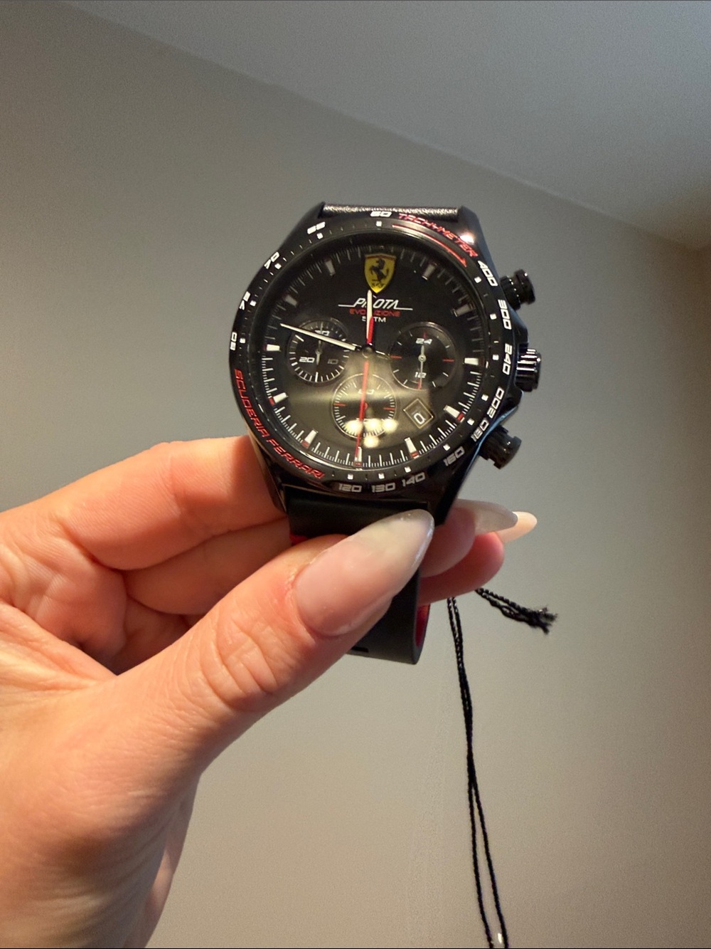 Ferrari Black and Red Sport Chronograph Watch
